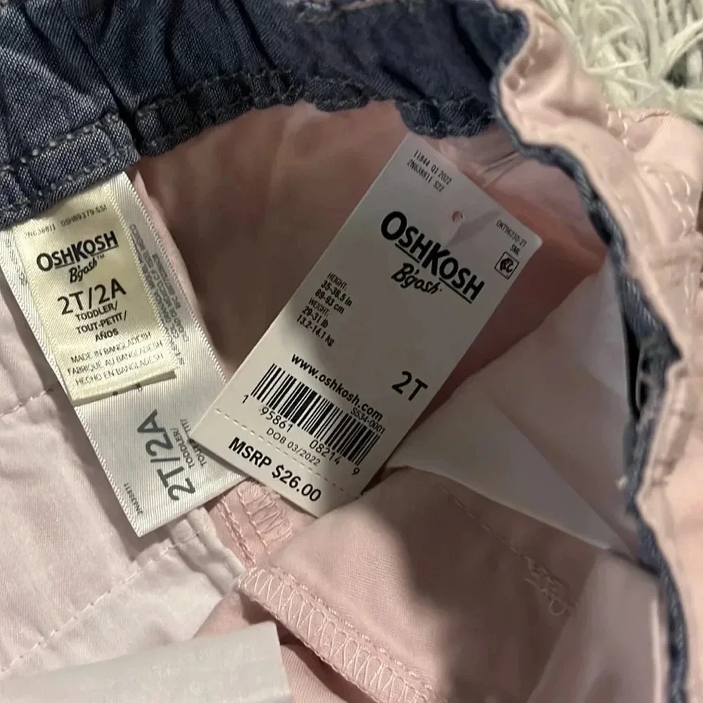 NEW! OshKosh B’gosh pink shorts size 2T